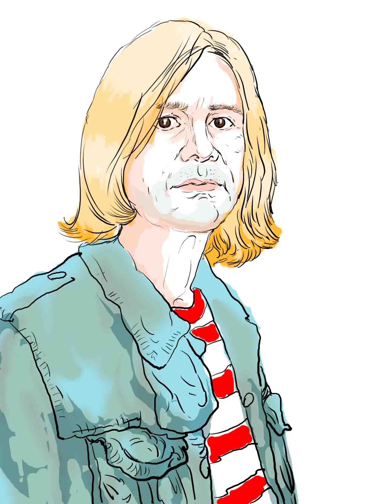 Hand-drawn sketch of Jim Carrey