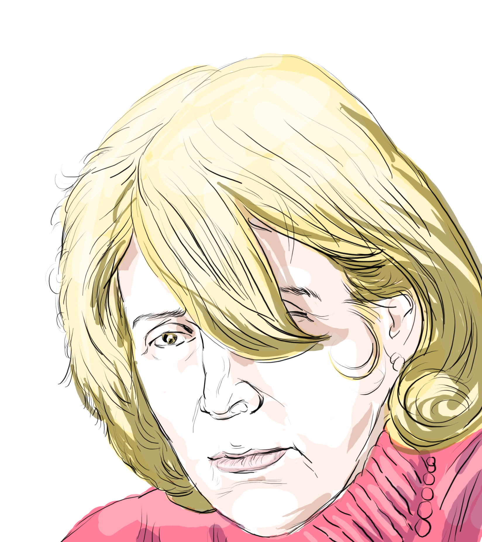 Hand-drawn sketch of Kay Redfield Jamison