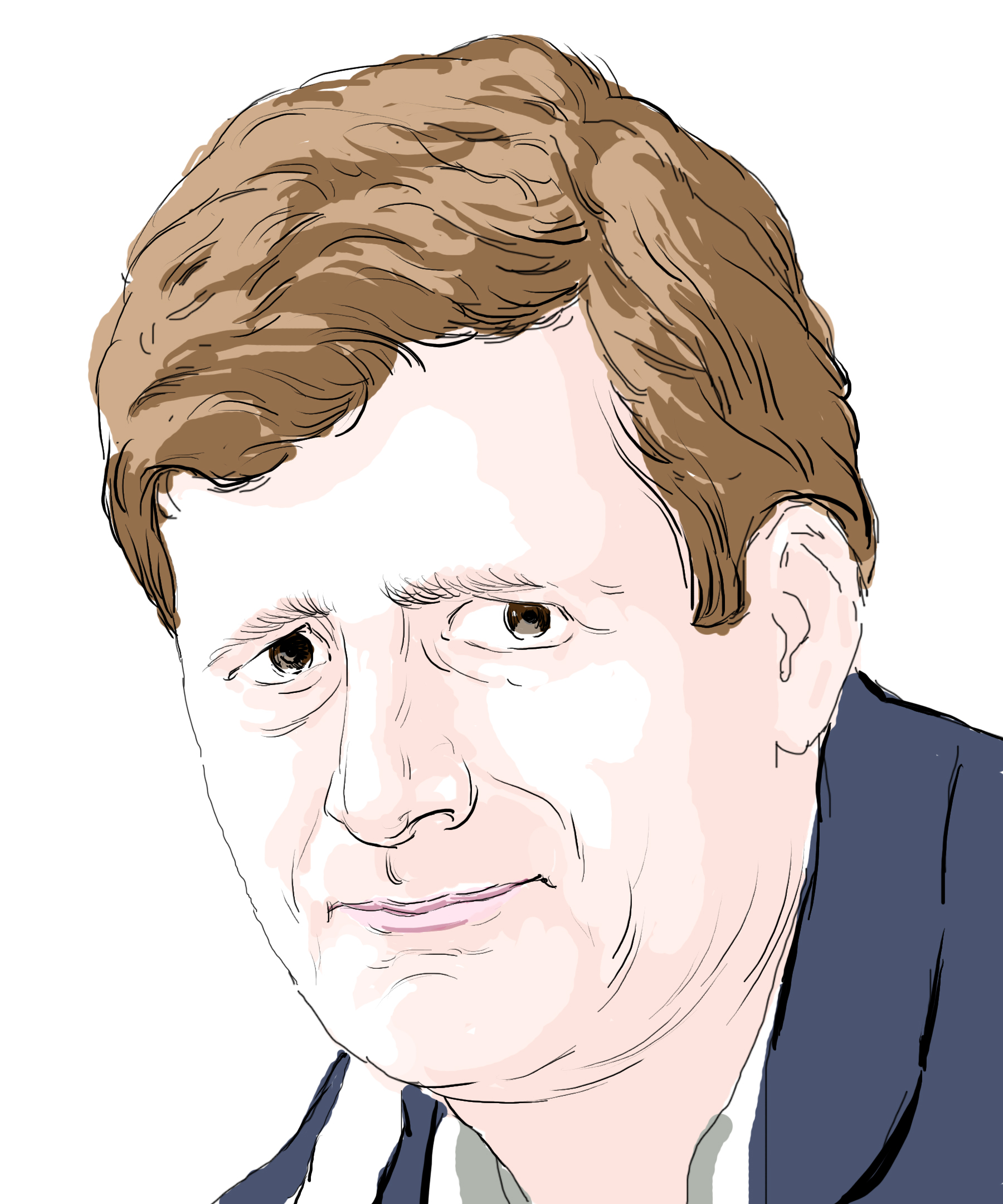 Hand-drawn sketch of Patrick J. Kennedy